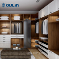 high gloss double color wood closet for bedroom